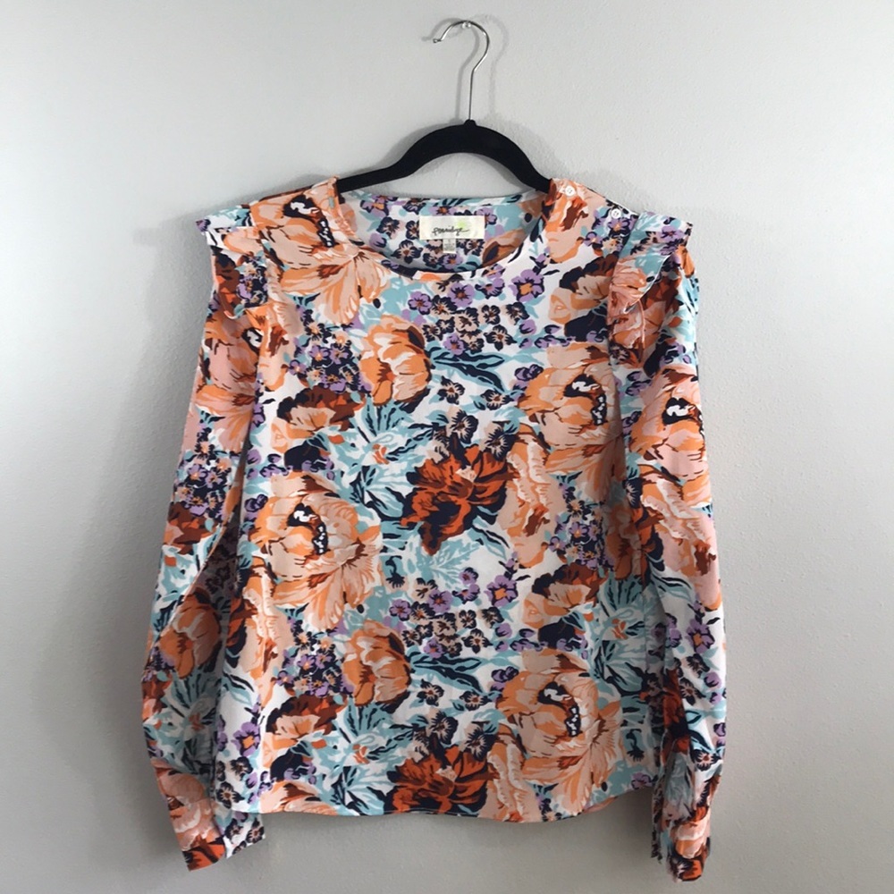 Anthropologie Porridge Floral Blouse Small